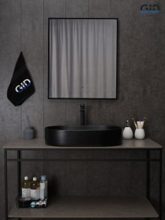 Раковина Gid Bm1479 53354 накладная черная матовая 61x38.5x12